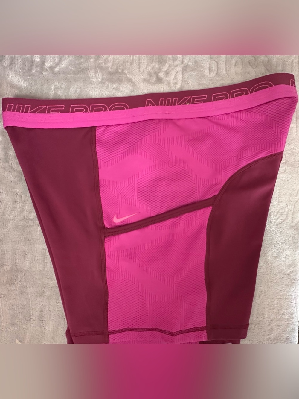 Nike Pro High-Waisted 3" Training Shorts with Pockets Rosewood Pink Large